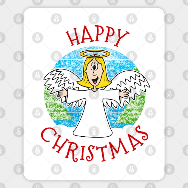 Christmas Angel Nativity Church Xmas 2022 Magnet by doodlerob